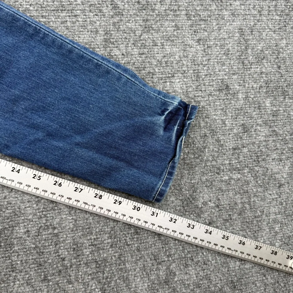 True Religion Skinny Jeans 30W x 31L Blue Low Rise Contrast Stitch Denim Women's